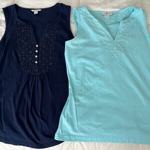 BOGO EUC Vineyard Vines and Nautica Blue Tank Tops - size Small
